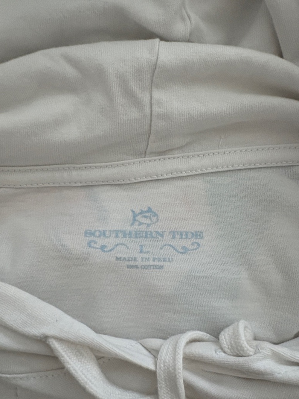 Southern Tide White Long Sleeve Pocket Tee with Pink & Teal Sunglasses Logo - Picture 5 of 5